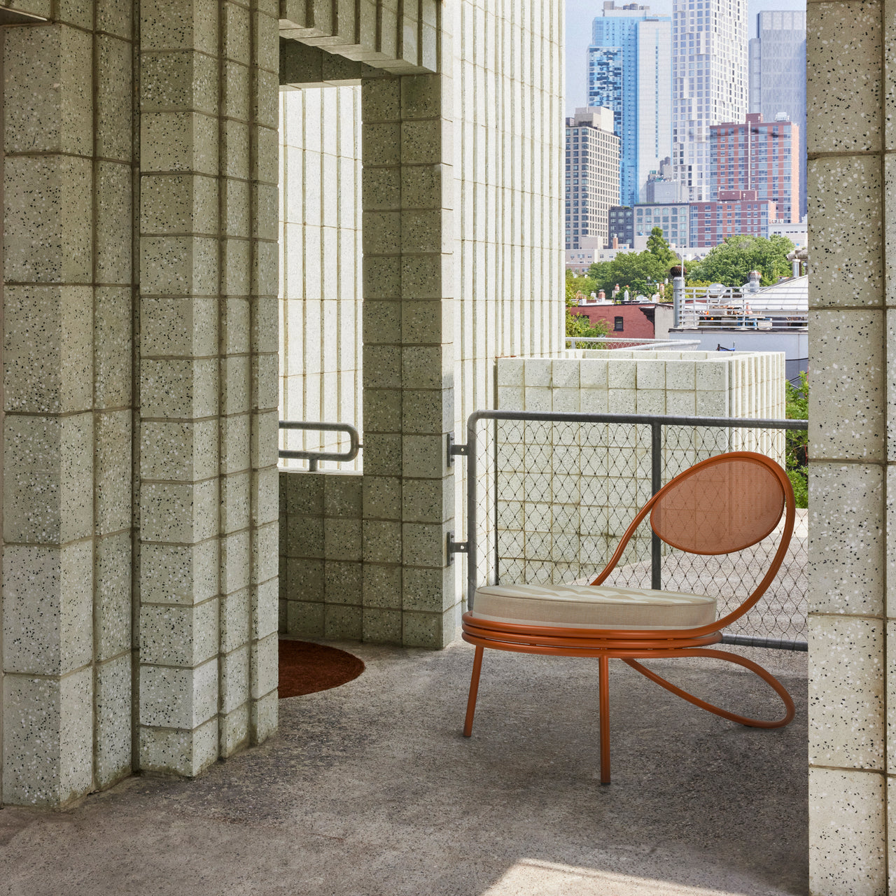 Copacabana Outdoor Lounge Chair: Seat Upholstered