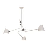 Hartau Triple Ceiling Lamp: Matte White + Black Anodized