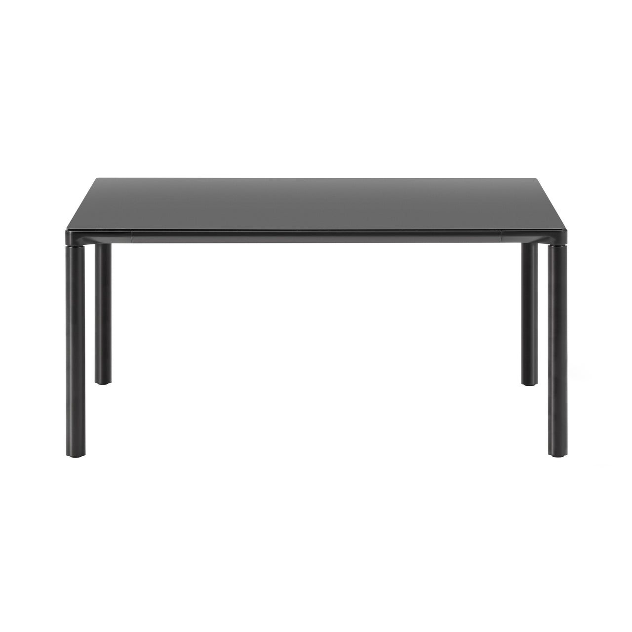 Piloti Alu Table: Square + Low + Black + Black
