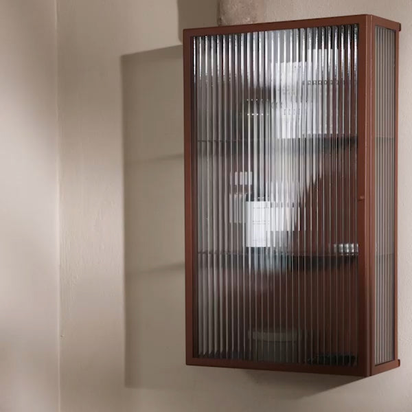 Haze Wall Cabinet: Reeded Glass