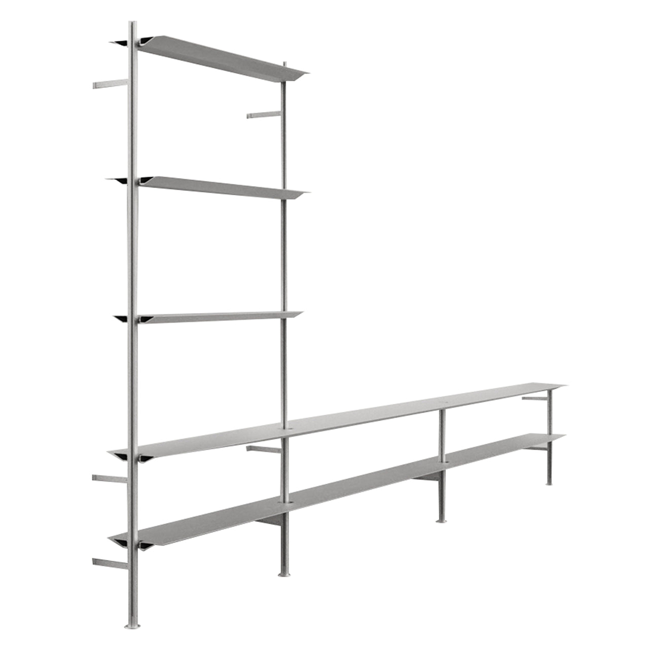 Hypostila Shelf System: Configuration 5 + Silver