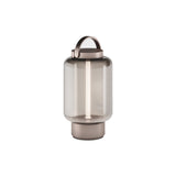 Qu Table Light: Bright Bronze + Amber Glass