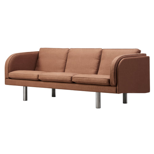 JG Sofa: 3 Seater + Brushed Stainless Steel