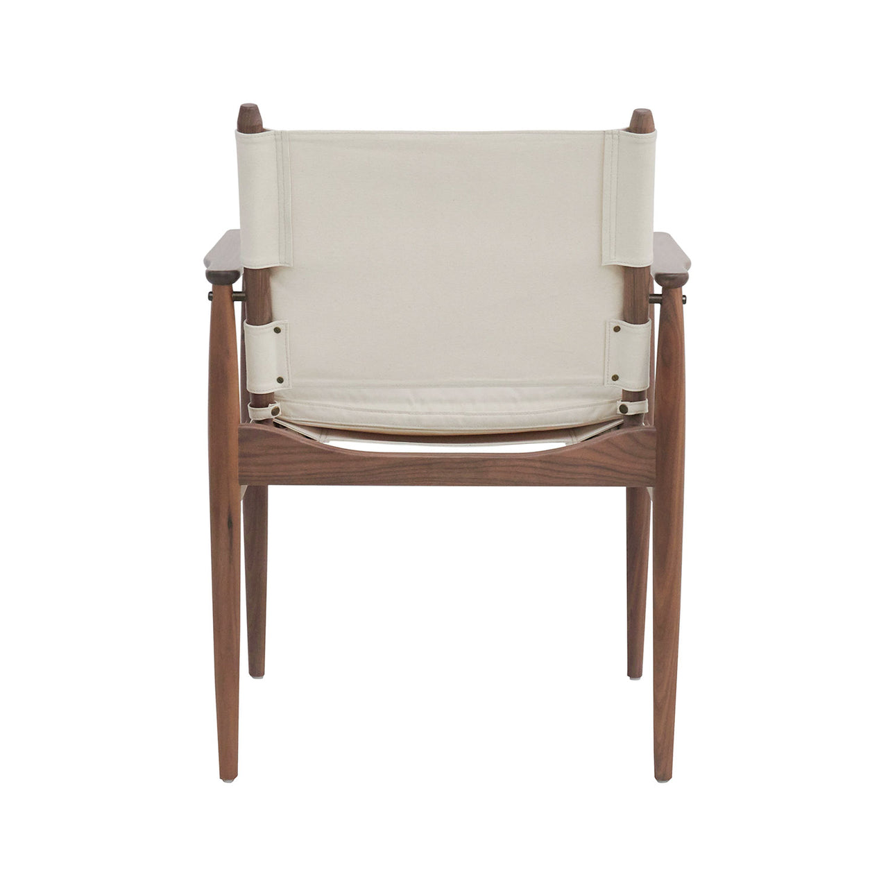Journey Dining Armchair: Canvas + Natural Walnut + Natural
