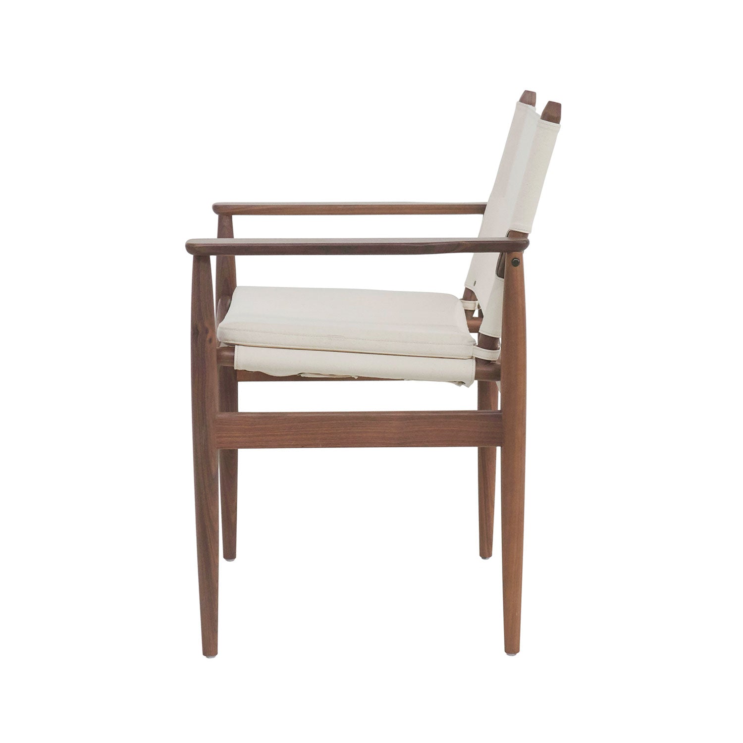 Journey Dining Armchair: Canvas + Natural Walnut + Natural