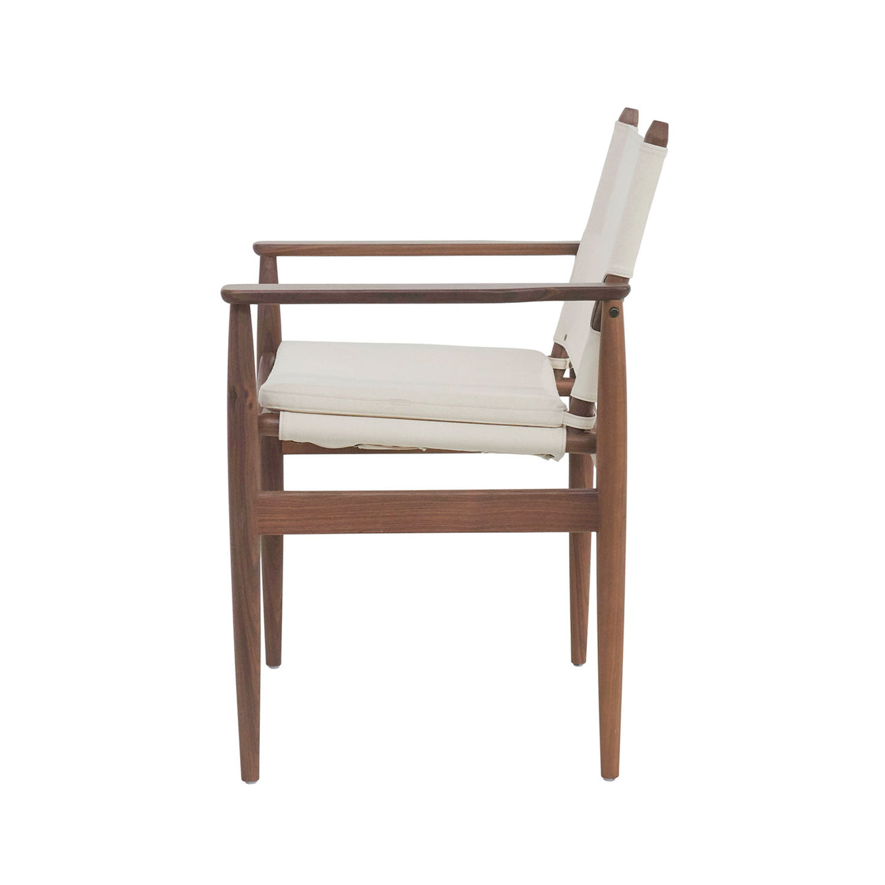 Journey Dining Armchair: Canvas + Natural Walnut + Natural