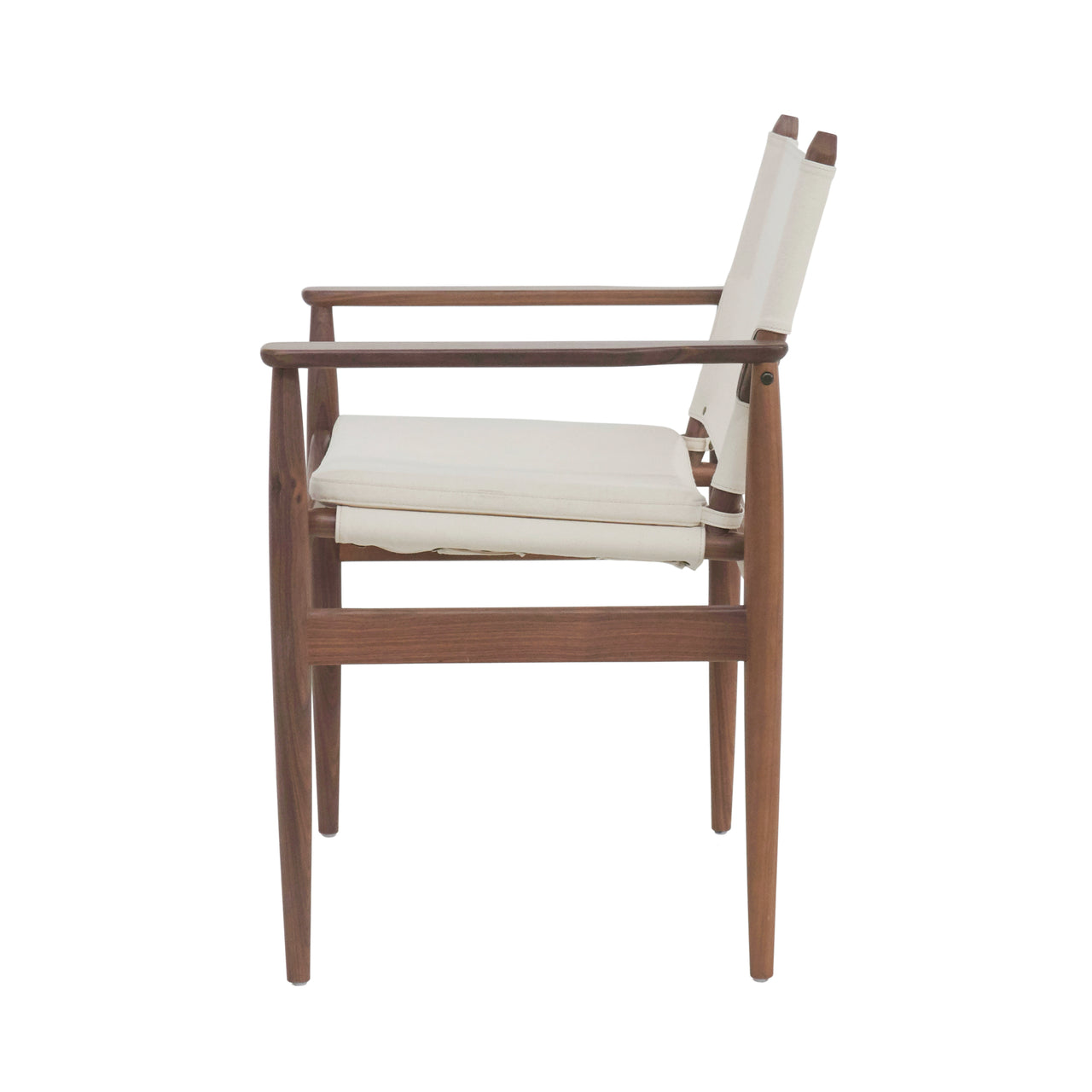Journey Dining Armchair: Canvas + Natural Walnut + Natural