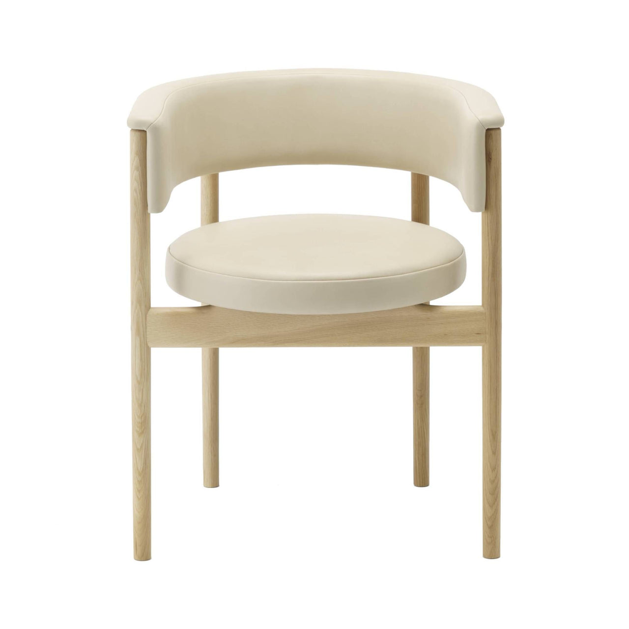 Minatomirai Cafe Side Chair N-SC01: Upholstered: Pure Oak