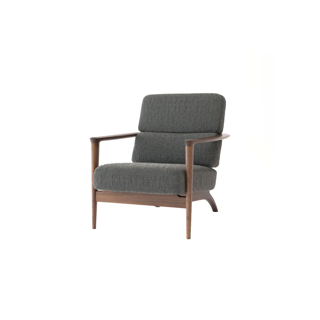 Seoto Sofa: 1 Seater + Walnut