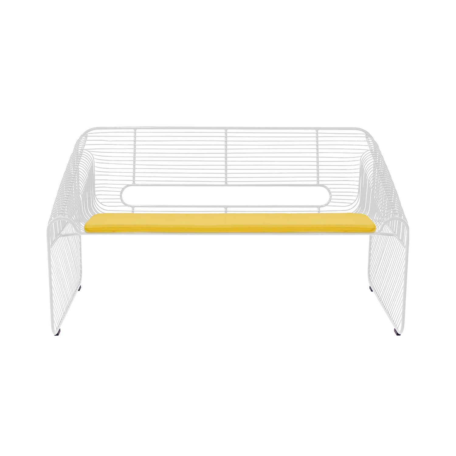 Love Seat: White + With Yellow Seat Pad
