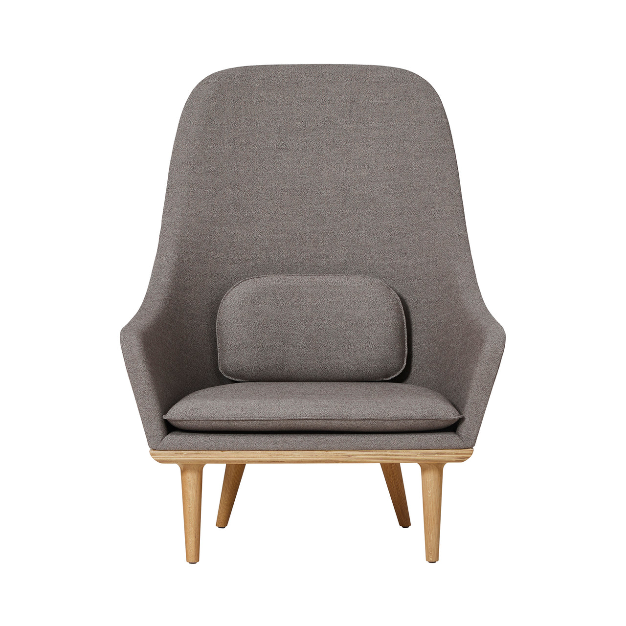 Lunar Highback Lounge Chair: Natural Oak