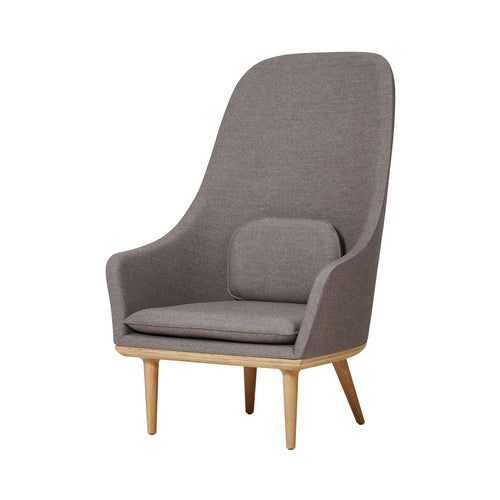 Lunar Highback Lounge Chair: Natural Oak