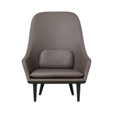 Lunar Highback Lounge Chair: Oynx Oak