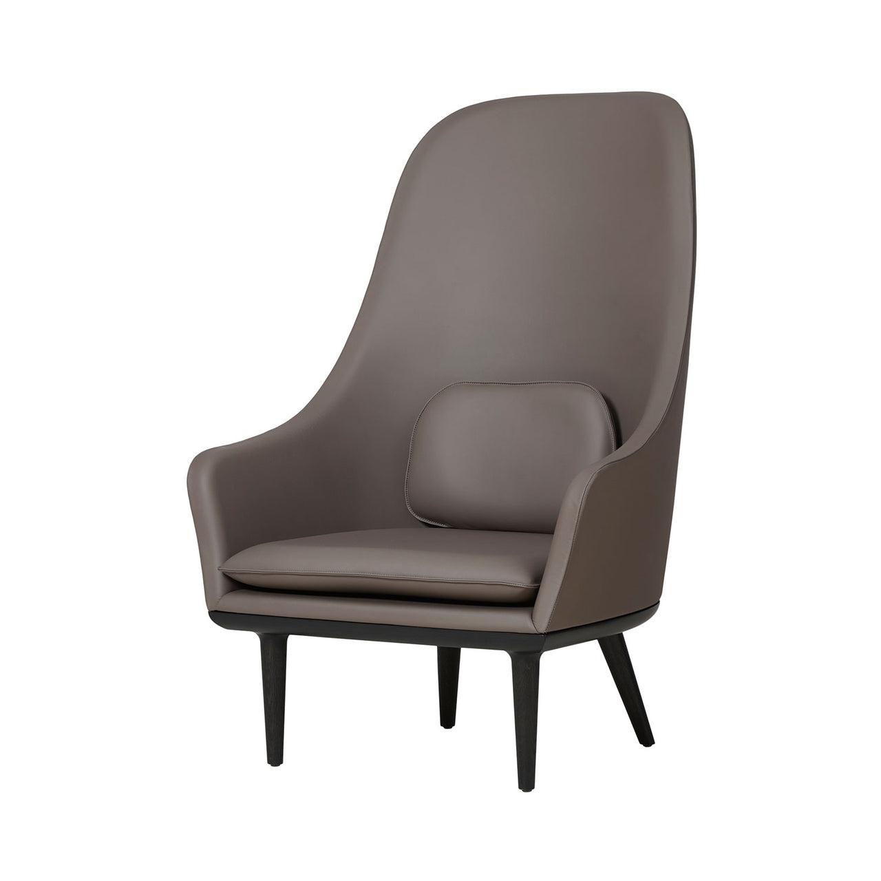 Lunar Highback Lounge Chair: Oynx Oak