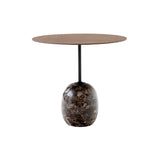 Lato Table LN9: Lacquered Walnut + Emperador Marble