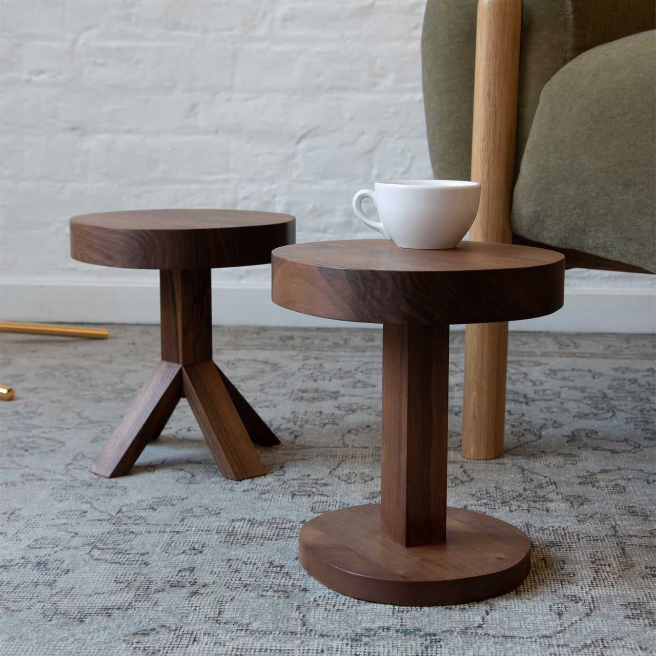 Left + Right Side Table: Round Base