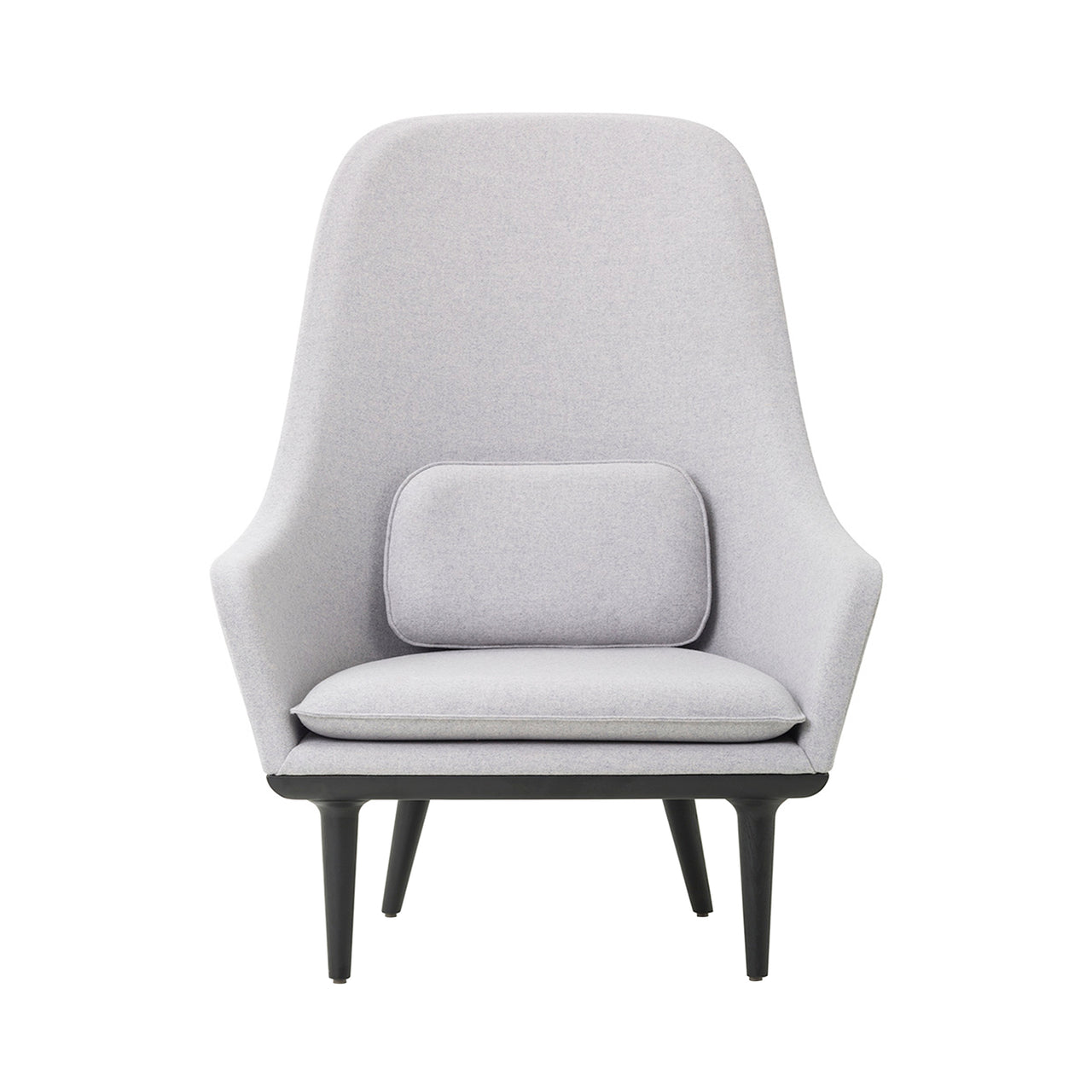 Lunar Highback Lounge Chair: Black Oak