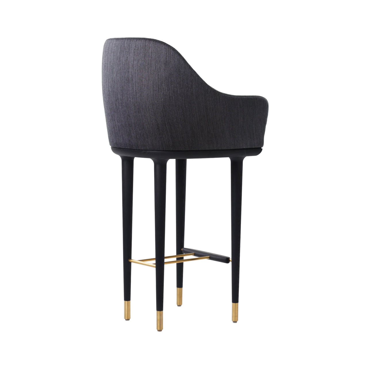 Lunar Bar Chair: Black Oak