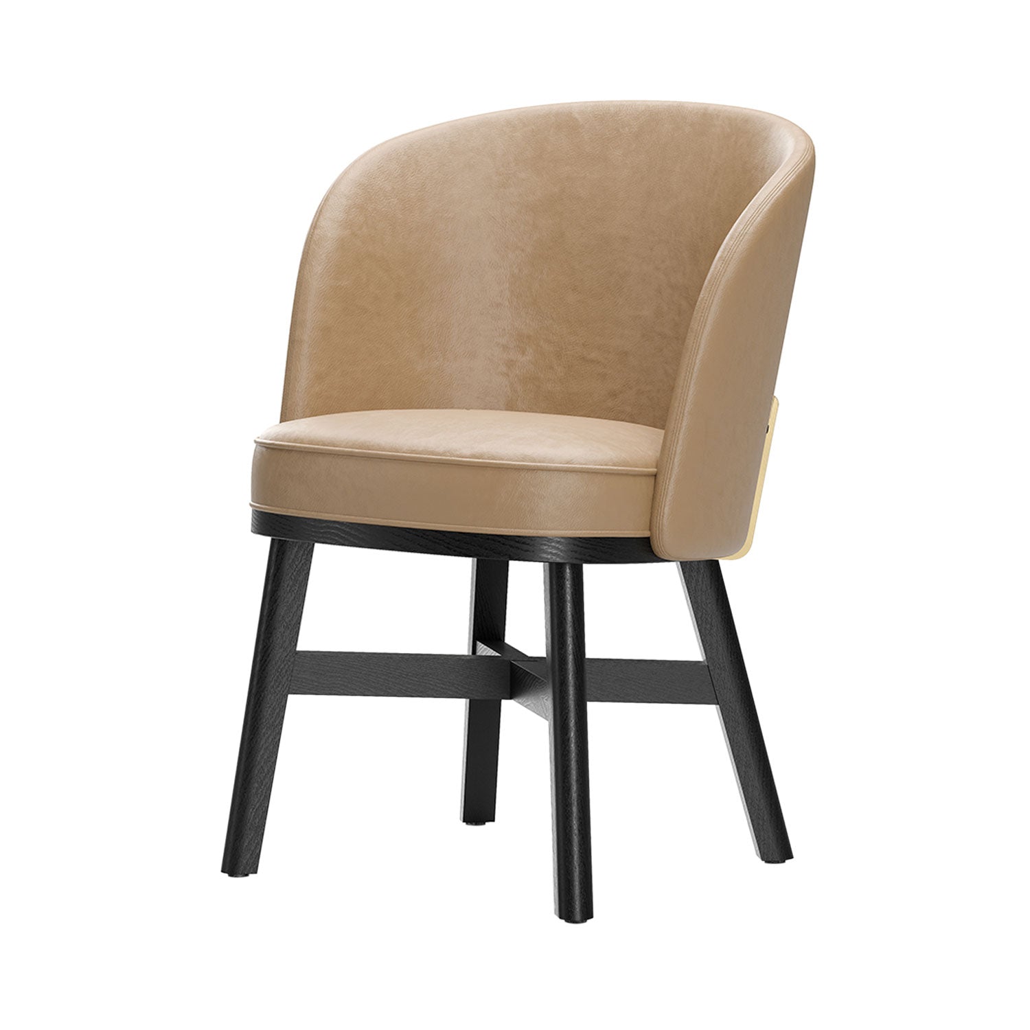 Mr.B Dining Chair: Black Oak
