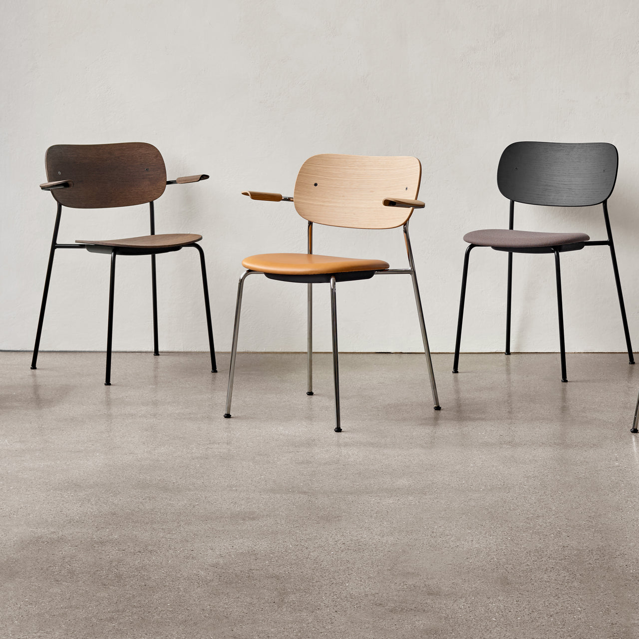 Co Dining Chair with Armrest: Seat Upholstered
