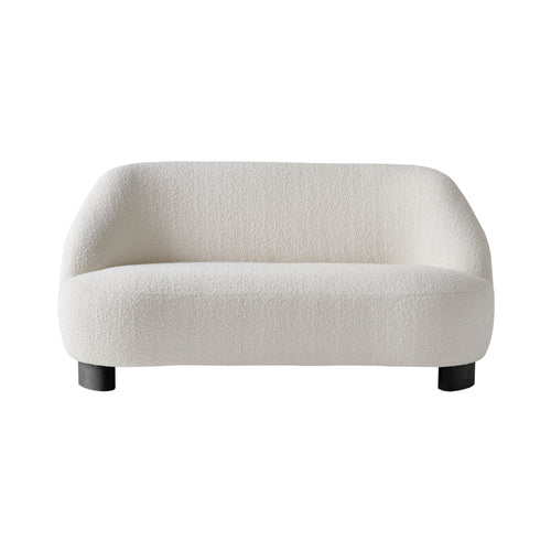 Margas 2 Seater Sofa LC3: Black Lacquered Oak + Karakorum 001