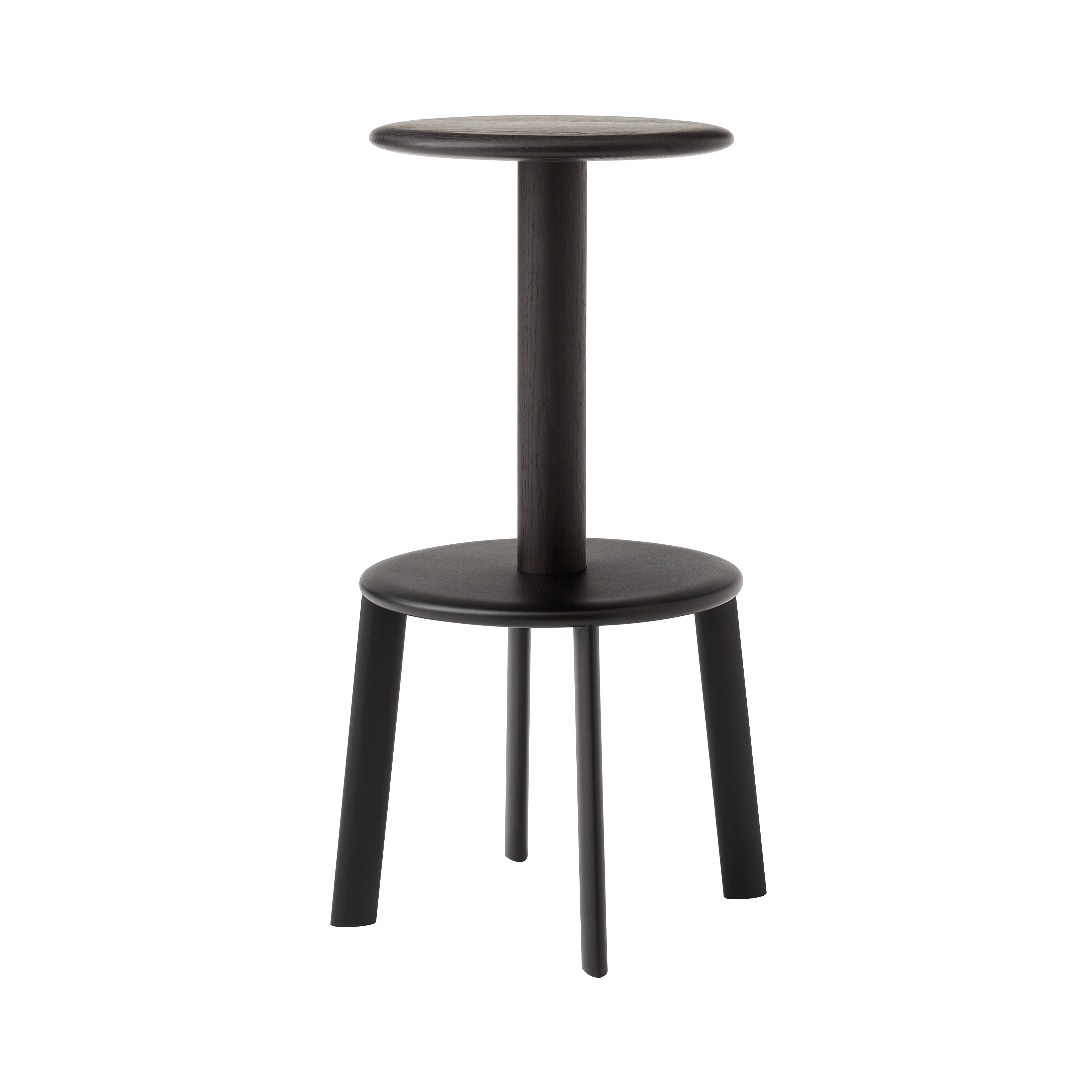 Massif Bar + Counter Stool: AV40 + AV39 + Counter(AV39) + Dark Stained Oak + Warm Black