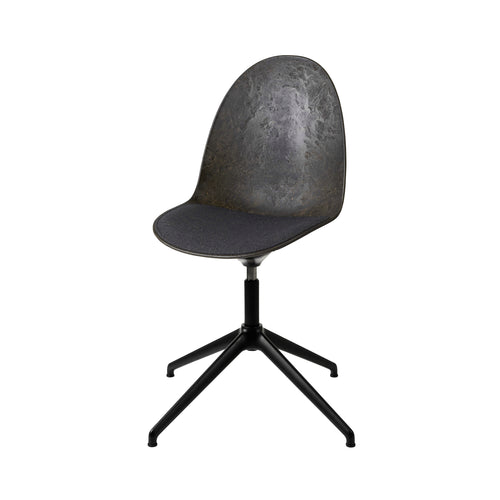 Eternity Swivel Chair: Seat Upholstered + Coffee Waste Black + Black