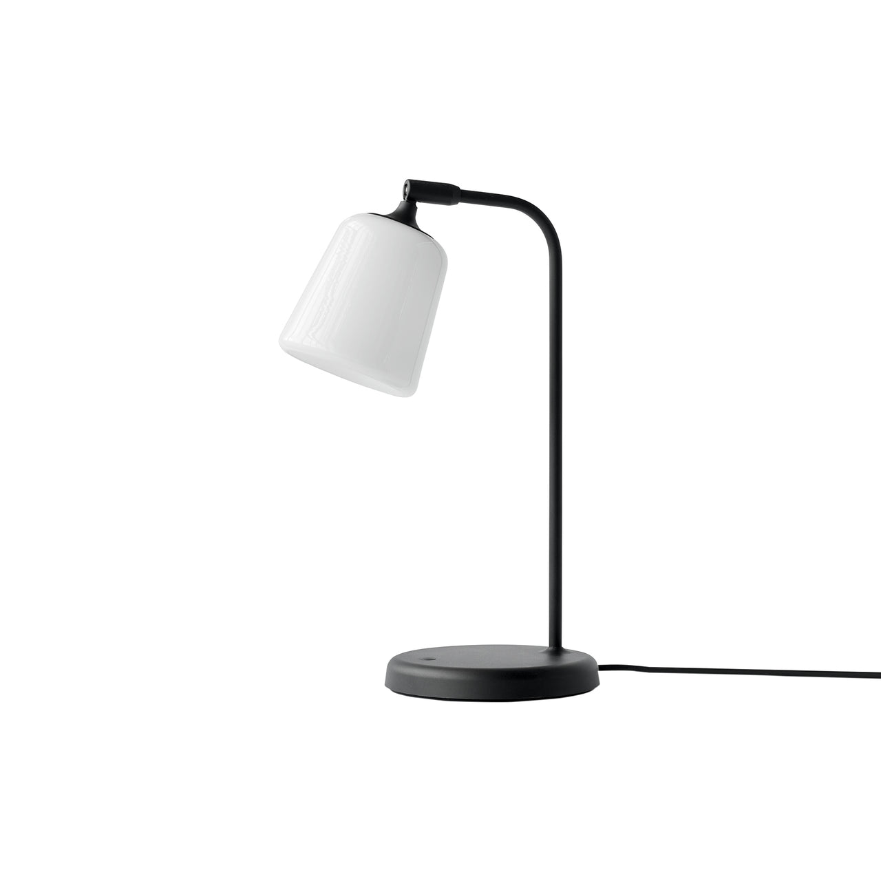 Material Table Lamp: White Opal Glass