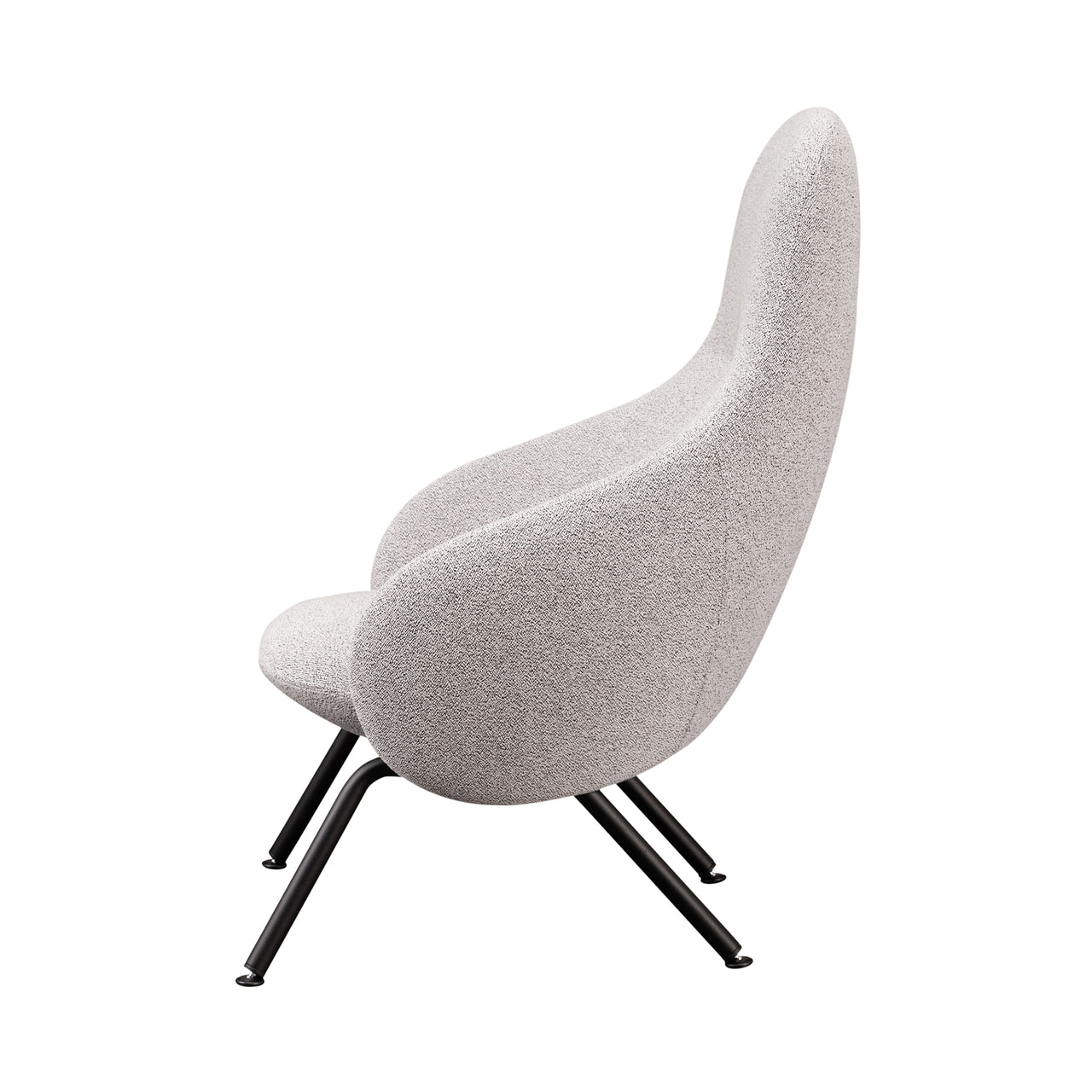 Nebula Lounge Tube Chair: Steel Base