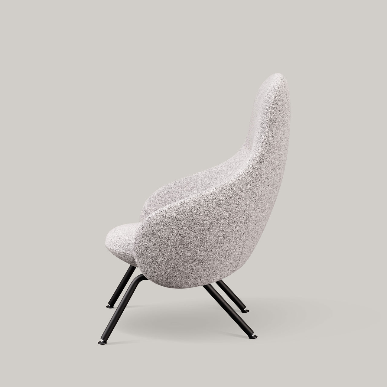 Nebula Lounge Tube Chair: Steel Base