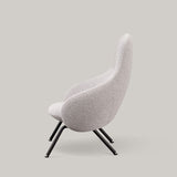 Nebula Lounge Tube Chair: Steel Base