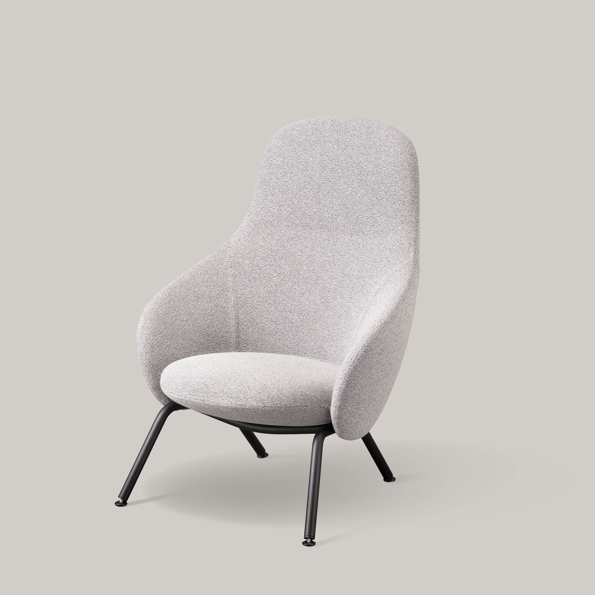 Nebula Lounge Tube Chair: Steel Base