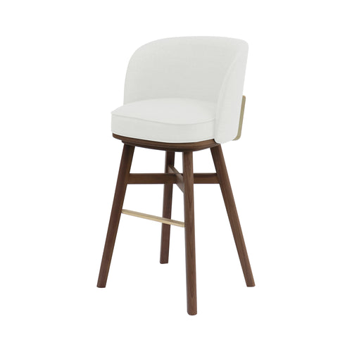 Mr.B Swivel Bar Chair: Natural Walnut