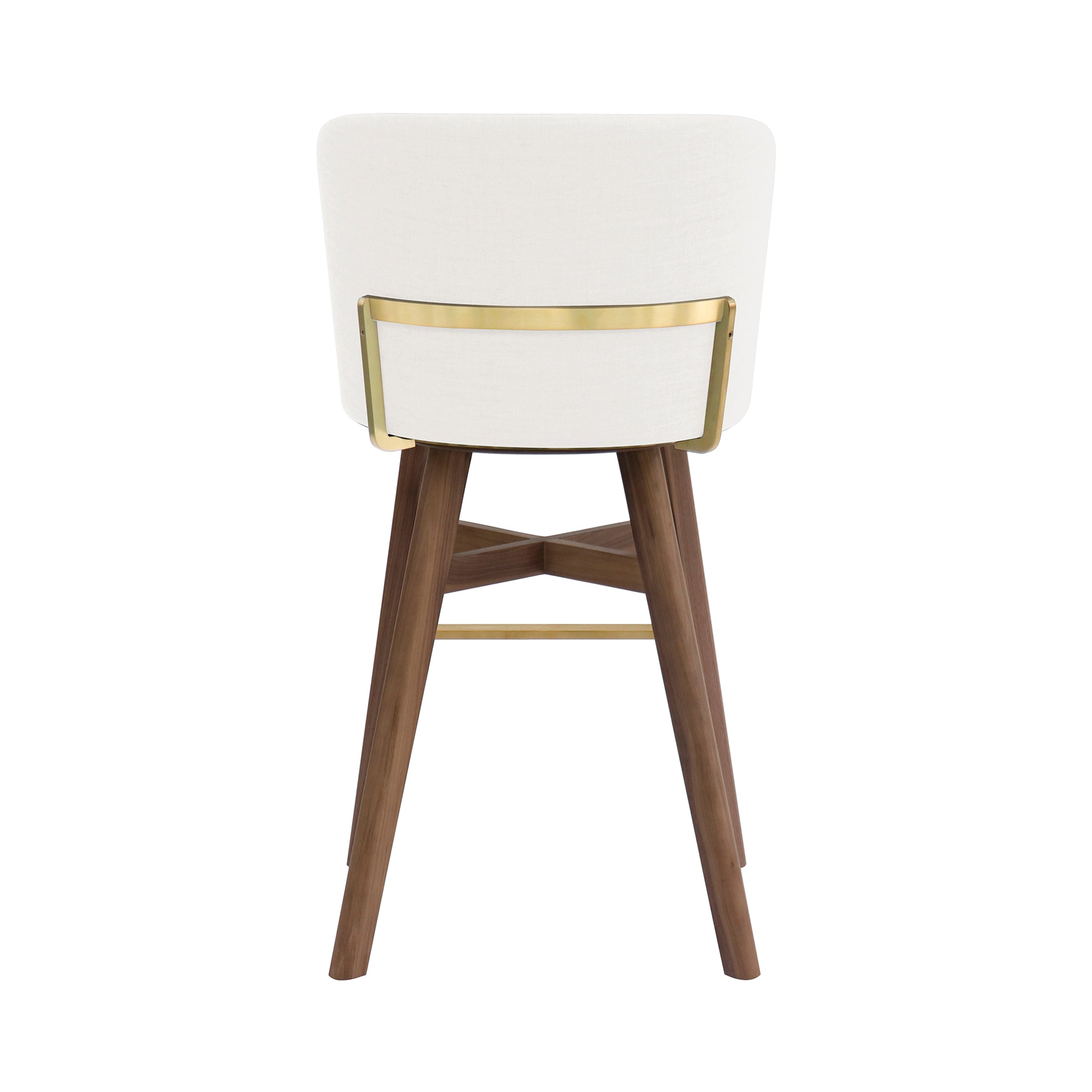 Mr.B Swivel Bar Chair: Natural Walnut