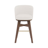 Mr.B Swivel Bar Chair: Natural Walnut