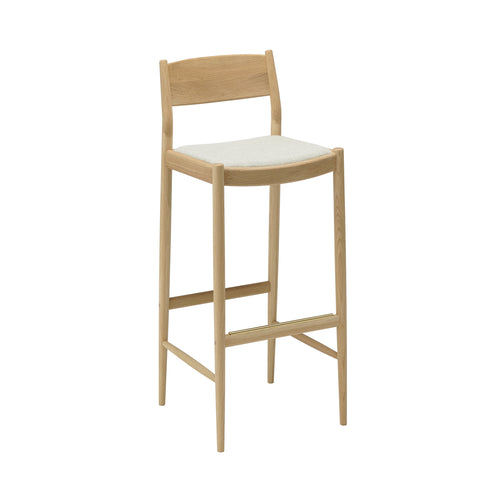 Minatomirai Cafe Bar + Counter Stool N-BS01: Upholstered + Bar + Pure Oak + Coda 2