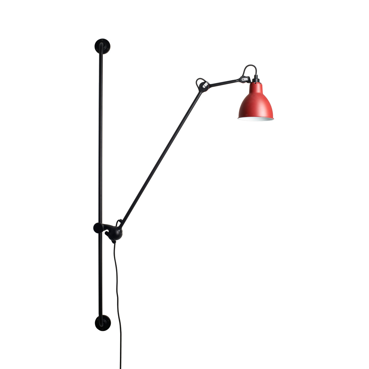 Lampe Gras N°214 Wall Lamp: Red + Round