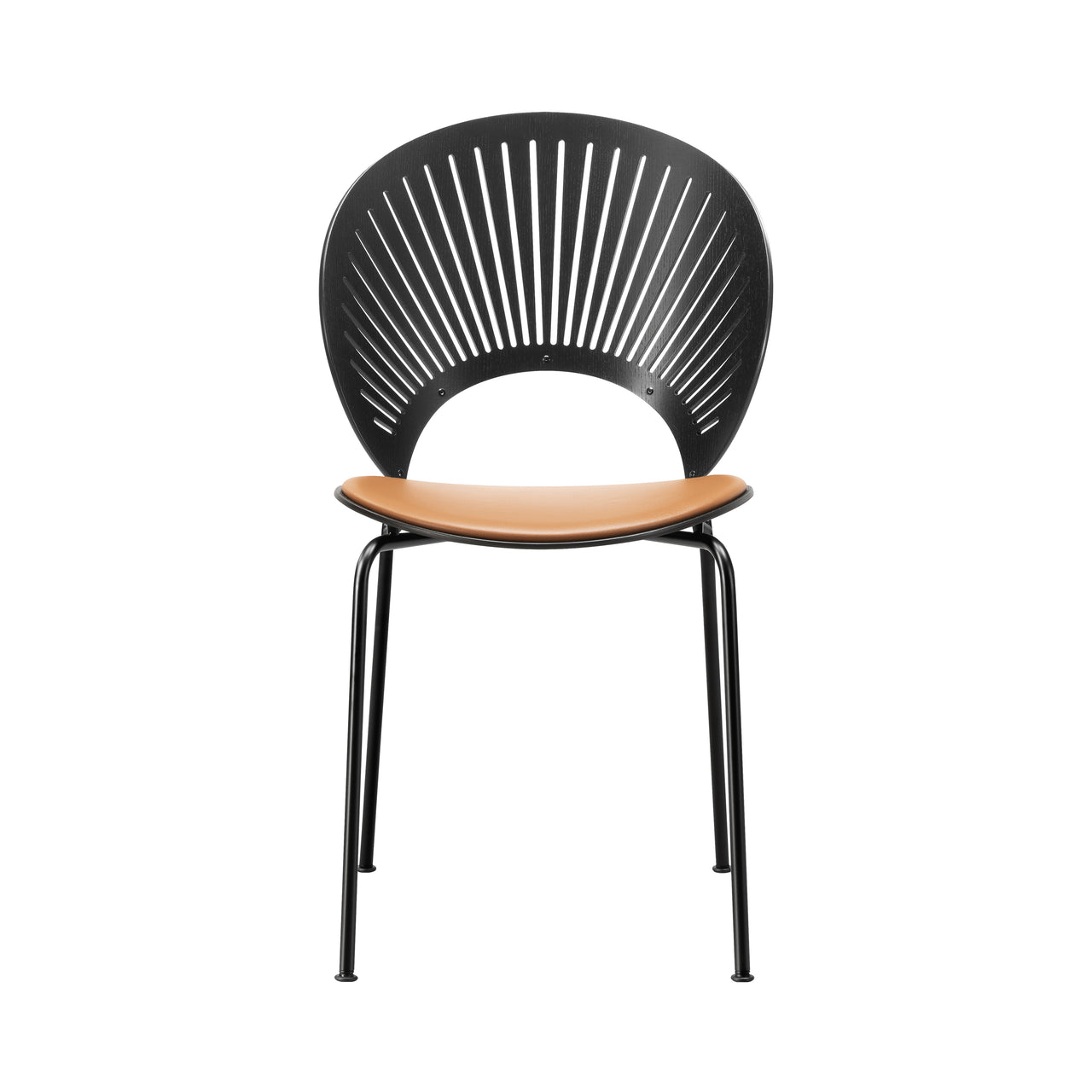 Trinidad Chair: Black Base + Seat Upholstered +Black Lacquered