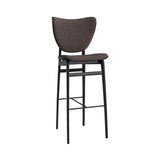 Elephant Bar + Counter Chair: Front Upholstered + Bar + Black Oak