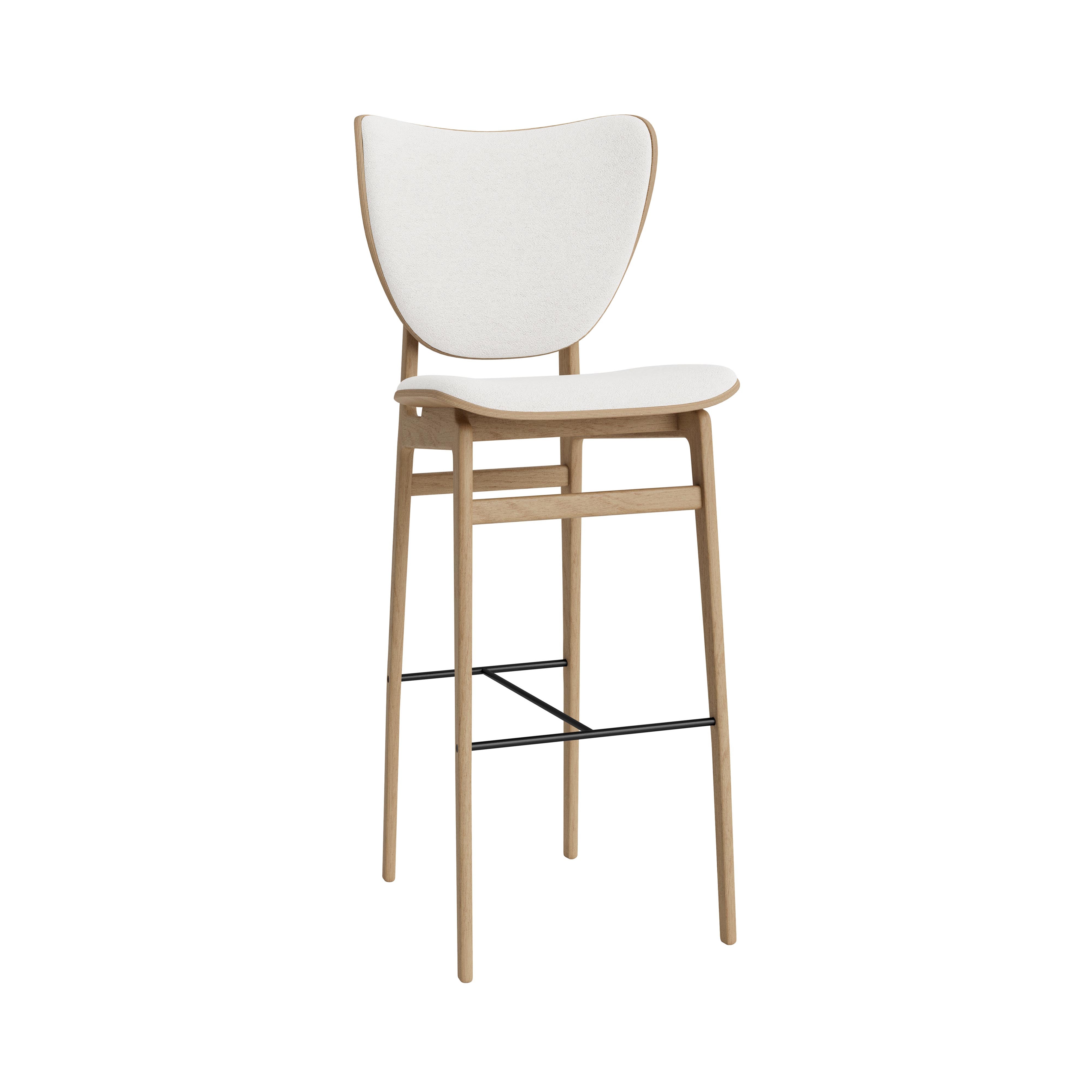 Elephant Bar + Counter Chair: Front Upholstered + Bar + Natural Oak