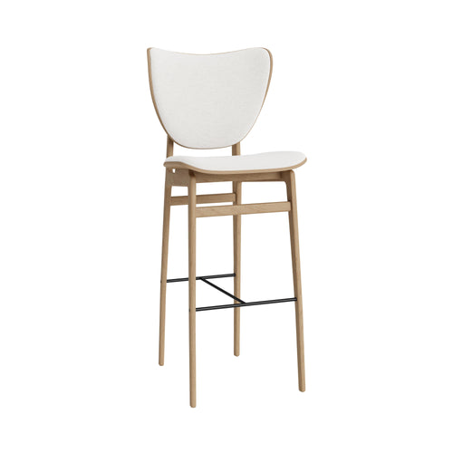 Elephant Bar + Counter Chair: Front Upholstered + Bar + Natural Oak
