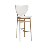 Elephant Bar + Counter Chair: Front Upholstered + Bar + Natural Oak