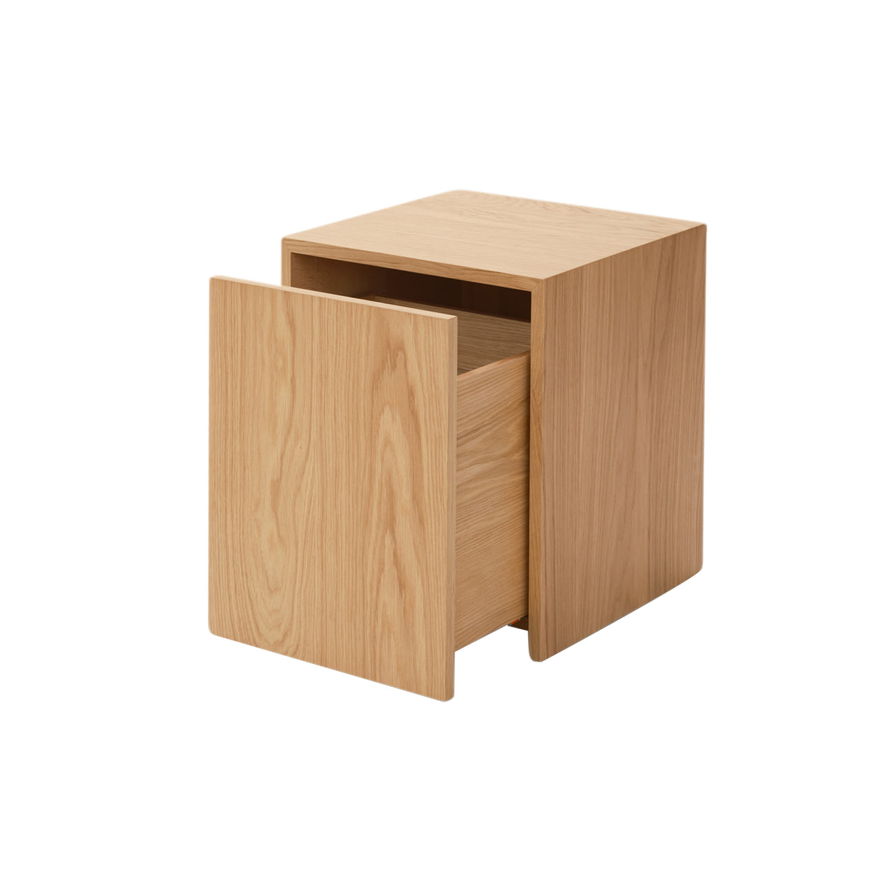 Mass Side Table: With Drawer + Oak