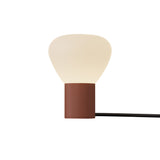 Parc 01 Table Lamp: Footswitch + Textured Terracotta + Black