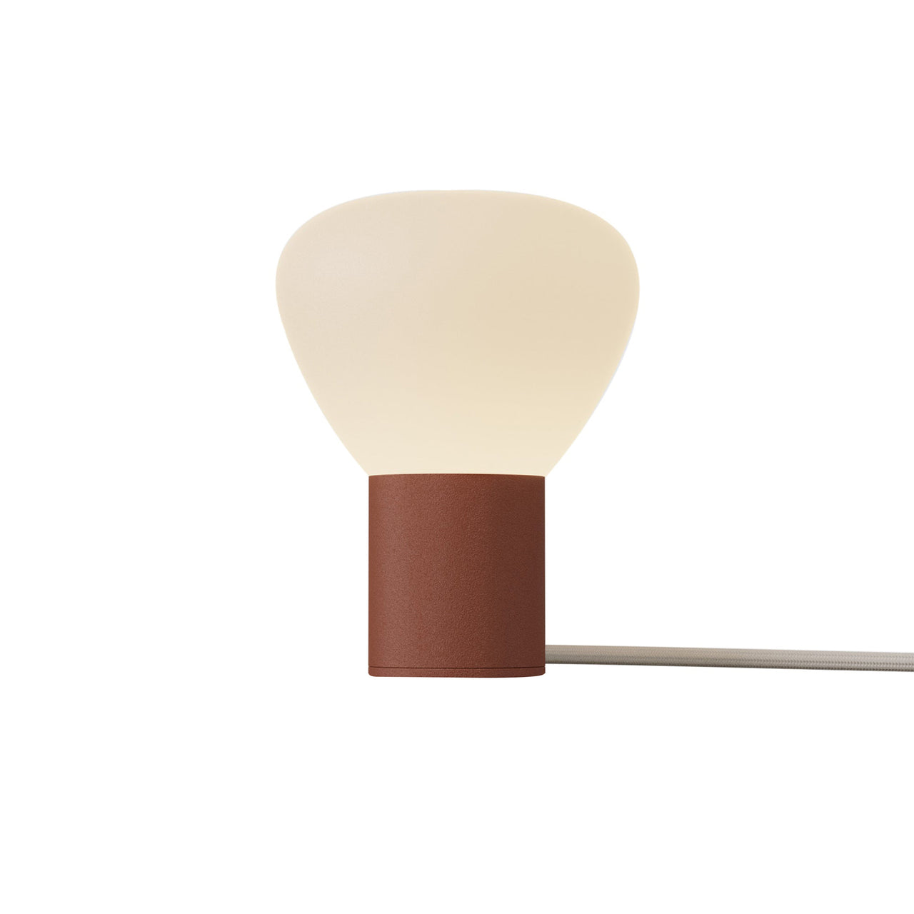 Parc 01 Table Lamp: Handswitch + Textured Terracotta + Beige