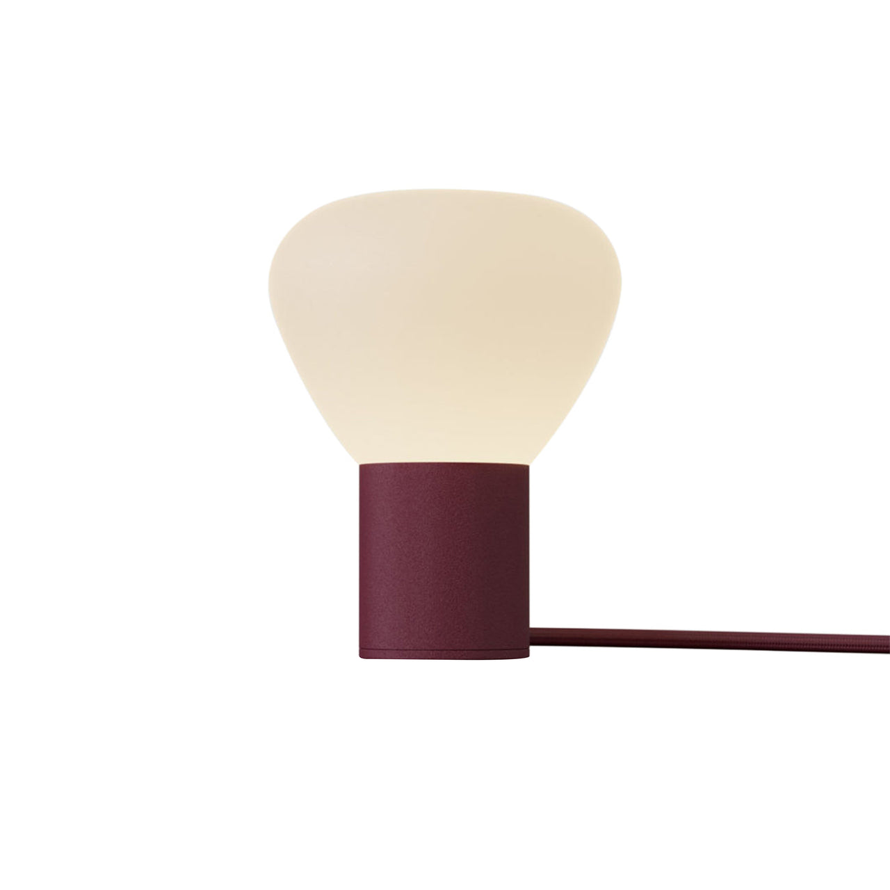 Parc 01 Table Lamp: Handswitch + Textured Burgundy + Burgundy