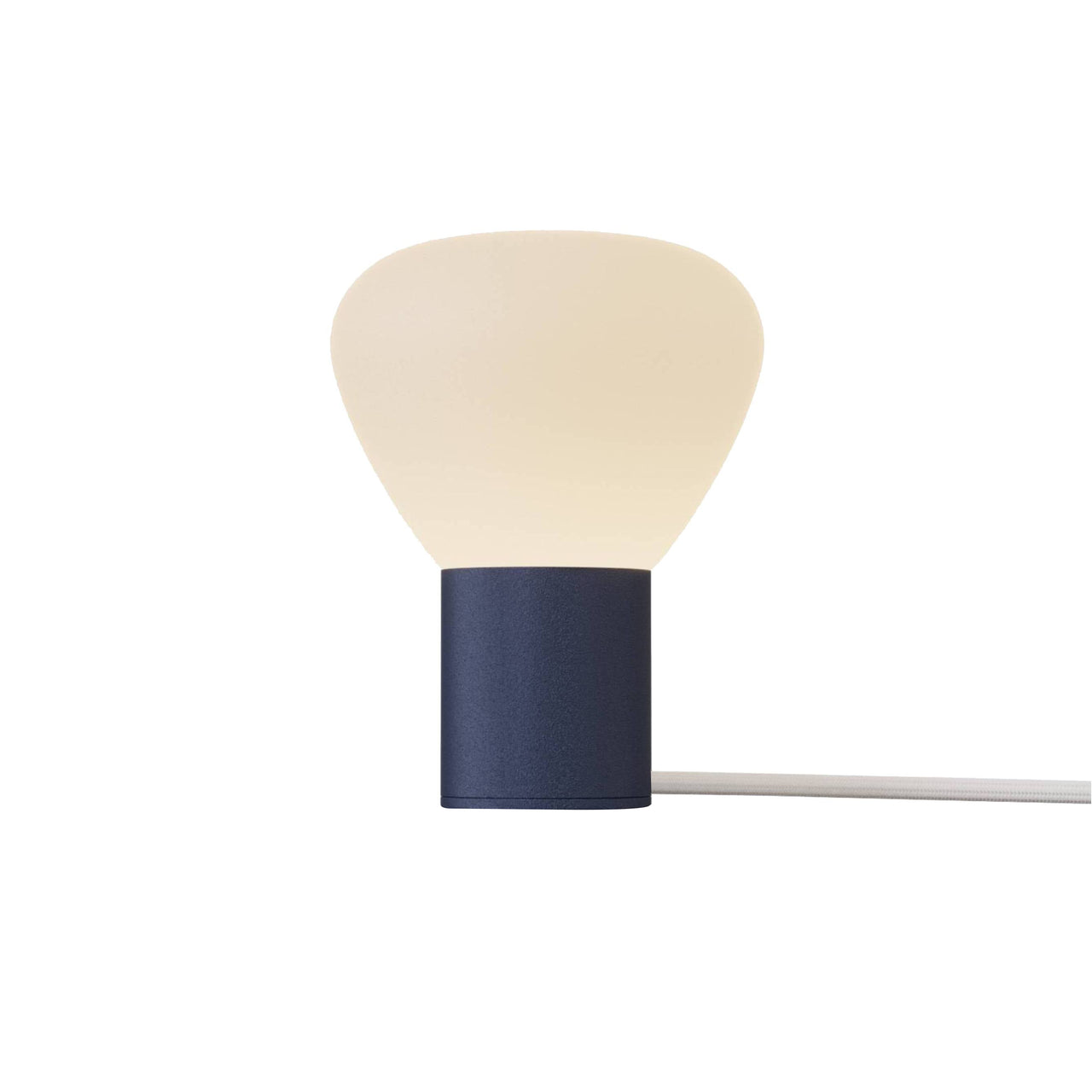 Parc 01 Table Lamp: Footswitch + Textured Midnight Blue + White
