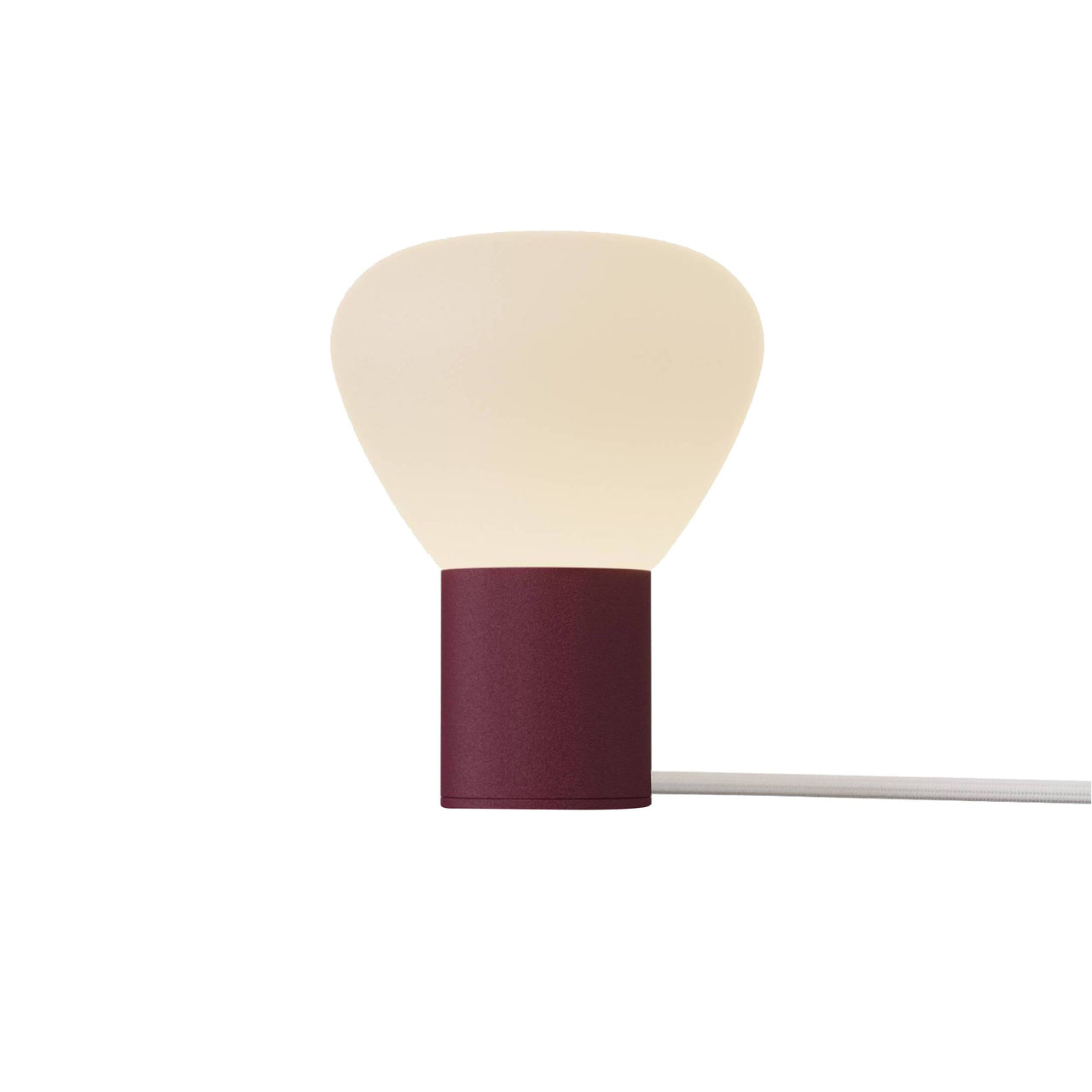 Parc 01 Table Lamp: Handswitch + Textured Burgundy + White