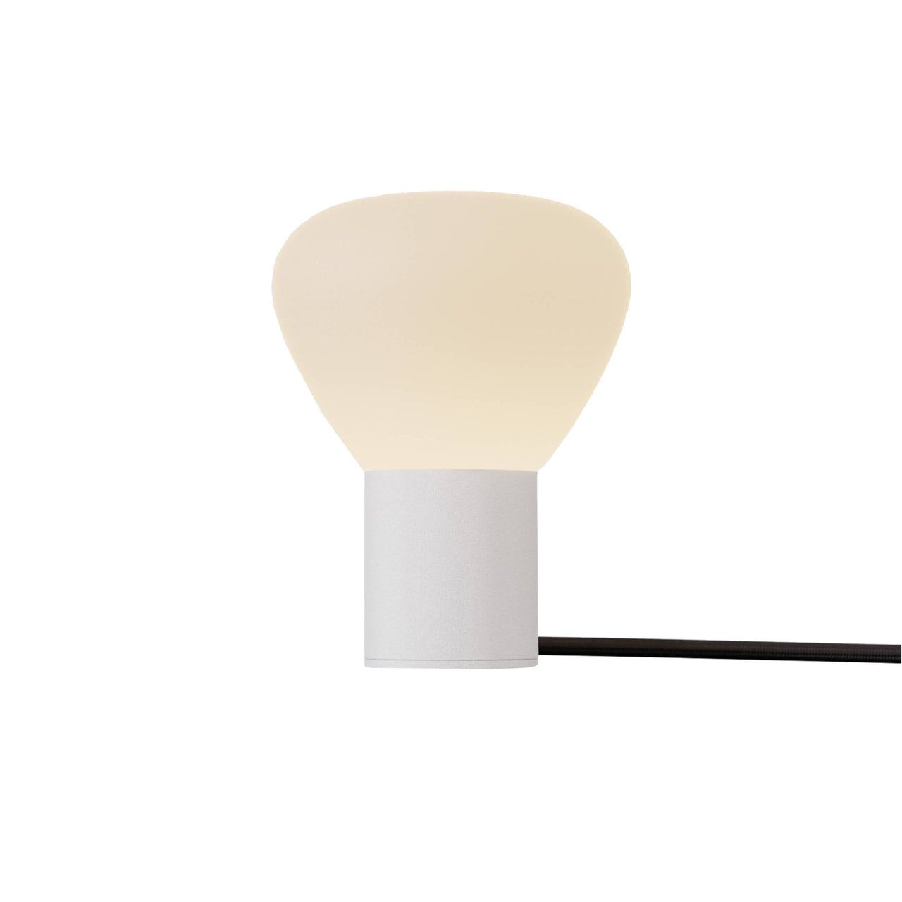 Parc 01 Table Lamp: Handswitch + Textured White + Black