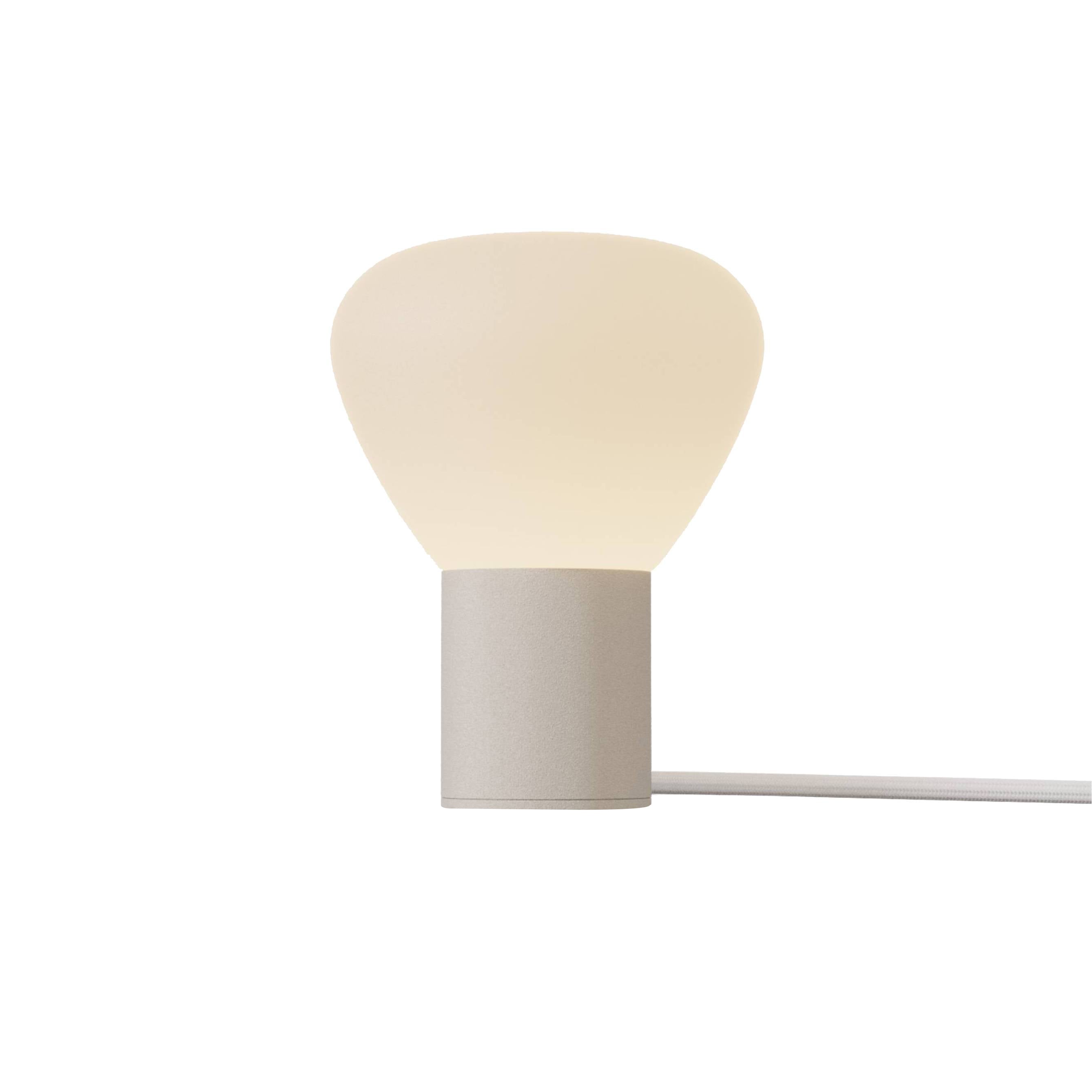 Parc 01 Table Lamp: Footswitch + Textured Beige + White